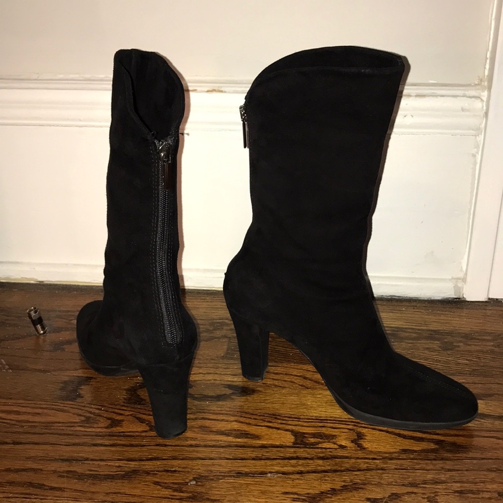 Aquatalia black, suede boots, size 6